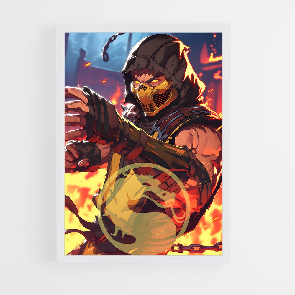 Poster Mortal Kombat: Fatality en Jaune (vue 3)